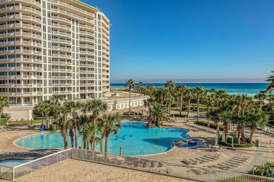 Breathtaking views from this spacious 3br 3ba Gulf front condo. Located in non-rental ST Thomas in Silver Shells Resort. This 5th floor unit is the perfect elevation. Endless views of Destin's famous emerald green waters and the sugar white sand beaches. Travertine floors though out. New light fixtures and fans. Freshly painted inside and out. All bathrooms renovated with seamless glass enclosures. Master Bath has Jacuzzi. HOA includes membership to Destin Health & Fitness, Cable and Internet,, trash pickup, and City water. Condo has private pool, garage parking space, climate control storage, access to large pool, horse shoe pits, cornhole games, and around the clock security with gated entrance and guard. Beautiful landscaping with direct access to Beach.