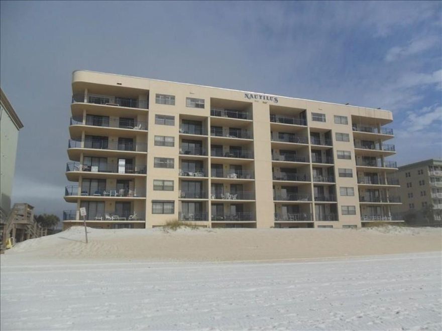 Great Gulf views from balcony. Just completely repainted, new couches, new TV's including a 50in HD TV in living room, ceiling fans and light fixtures in April 2018. The unit has split bedrooms that is great for family vacations! Master bedroom has a king bed and guest bedroom has a full and queen beds. Nautilus offers easy beach access, with a community pool and grills. Pool is heated in cooler months. Come see this listing!