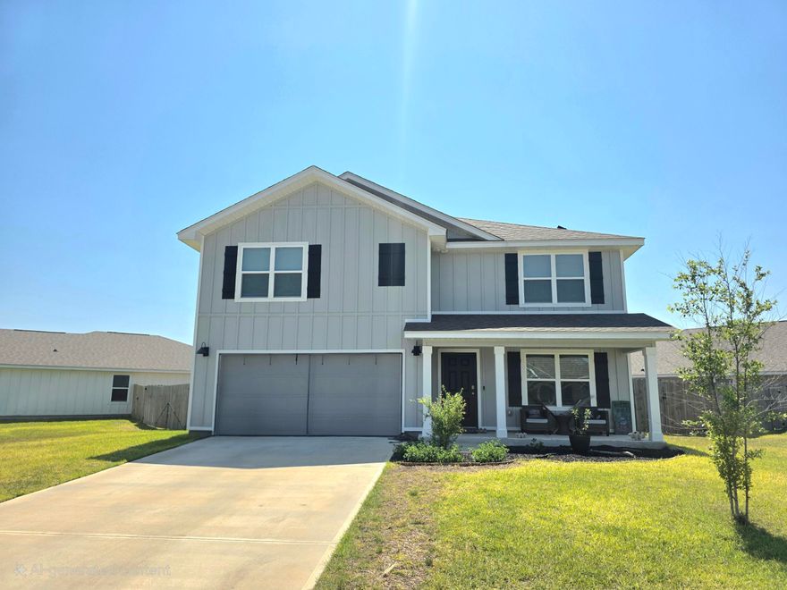 Short Sale Opportunity, Solar panels must be assumed by the new buyer.Welcome to this stunning 5BR/3BA home in the highly sought-after Shoal River Landing community. Designed for both everyday living and entertaining, the open floor plan features 9' ceilings, beautiful tray ceilings, and stylish finishes throughout.  The heart of the home offers quartz countertops, stainless steel appliances, a pantry, and gorgeous wood cabinetry, flowing seamlessly into a spacious dining area perfect for gatherings. Luxury vinyl plank flooring enhances the main living spaces, while the bedrooms remain warm and inviting.Unwind in the primary suite retreat, complete with a garden tub, separate shower, double vanity, private water closet, and oversized walk-in closet.