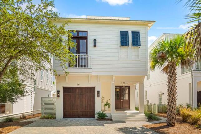 ENTERED FOR COMP PURPOSES ONLY. Prominently positioned just one block east of Rosemary and 3 tiers off the Gulf, 361 Walton Rose Lane boasts Gulf views and luxurious high end finishes and furnishings throughout. Located in the Barbery Coast community of Inlet Beach, this Cole Construction home was built in 2020, and exquisitely designed by Azure Interiors. Each selection was carefully chosen to create a cohesive feel that will appeal to even the most discerning buyer. Beautiful eye-catching details can be found throughout the home, from the timeless marble of the kitchen and baths, to the 12ft ceilings handsomely accentuated with 100 yr old reclaimed wood beams. White oak flooring throughout each level of the home creates a seamless look and gives the home an elegant yet warm and inviting feel.