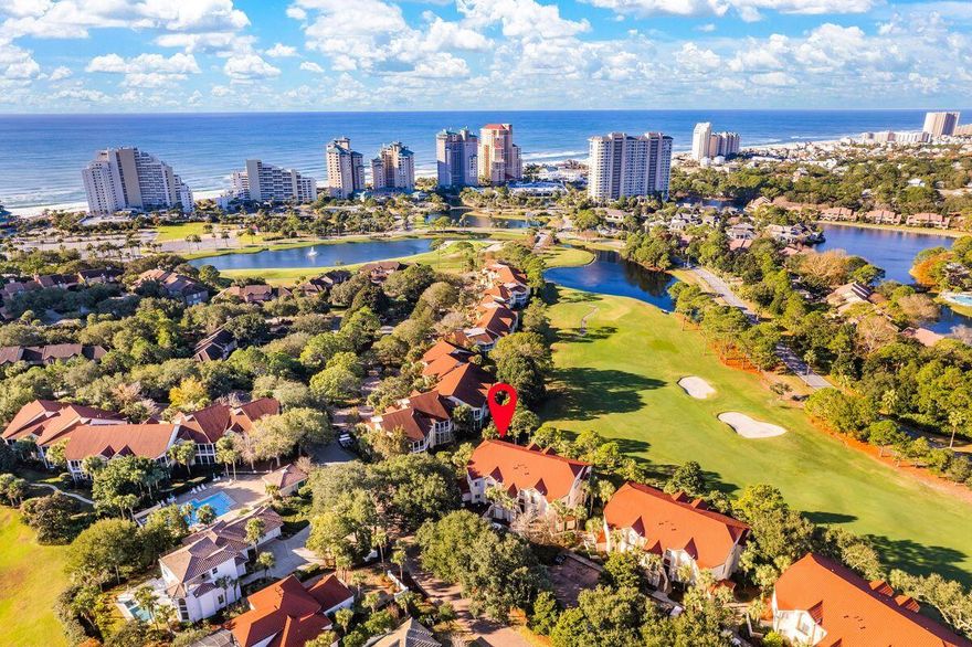 Multiple offer situation: Seller has requested highest and best by 5pm on December 28, 2022. This ground-floor condo on the 14th fairway in the Sandestin Golf and Beach Resort is sold fully furnished including a golf cart! You will enjoy living like you are in a home all on one level with no stairs and the relaxing views of the golf course as well as a short stroll to the white sugary sand beaches! This condo can be used as a 2nd home, rental investment or primary residence. There is a large screened porched with ample seating to enjoy the warm Florida weather after a day at the beach. Being on the south side of Sandestin, the beach is nearly at your doorstep and pool is right across the street. Current owners have not rented the condo so it is in wonderful condition. There are three bedrooms and three bathrooms with tile floors throughout the living area. This condo is being sold with a golf cart and great outdoor storage. Enjoy resort living in Sandestin and the white sandy beaches. The Village of Baytowne Wharf offers many restaurants, entertainment and events all year round. Enjoy the convenience of the resort tram to get around the resort, bicycle, walk, or drive your very own golf cart and enjoy all that there is to offer including Grand Boulevard, which features a movie theater, Publix supermarket and many restaurants and shops.