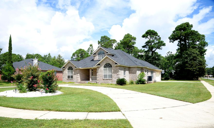 Come see this one owner home with water views in beautiful Dana Pointe!  The custom built home has many nice features such as heavy crown molding, multiple living areas, a walk-in pantry off the kitchen, family room with gas fireplace and built-in bookshelves. The  split bedroom floorplan features 3 bedrooms on the main level with en suite bathrooms plus a large bonus room upstairs that could be used as a 4th bedroom. There is also a Florida room, screened in patio and floored walk-in attic for all your storage needs. The owner has lovingly maintained the home and installed a new roof in April 2022, and new HVAC and water heater in October 2019. It's ready for you to add your own cosmetic updates and decorating preferences.