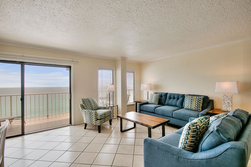 Rental Investment Oppurtunity! Projected rental income of $49K+!!! Forever gulf views from this Summit Resort 3BR / 3BA. The condo is rental ready with updates including brand new furniture in the living room for the 2018 rental season! The spacious living room, dining area and kitchen take full advantage for the forever views for enjoying sunrises and sunsets. The balcony is ideal for relaxation and dolphin watching above the white sandy beach and emerald coast waters. You and your guests are sure to enjoy waking up to the sunrise over the Gulf of Mexico from the master bedroom! The Summit features direct beach access, 2 resort size pools, 2 hot tubs, a tiki bar, fitness center, game room and ideal for any member of the family located minutes from various eateries and attractions.