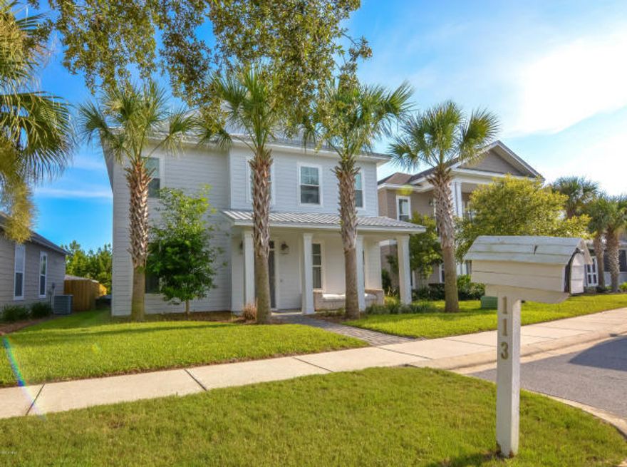 Come live in one of Panama City Beaches most prestigious areas on the West End, Turtle Cove! Conveniently located next to shopping, golf courses, and less than a mile away to the beautiful Gulf of Mexico! This beautiful Florida Cottage is only a few years old and is perfect for anyone looking to live on the beach. This home has 5 bedrooms 2.5 baths, with the master bedroom is situated on the 1st floor. This home offer two large living room areas one on the first floor and one on the second floor. The kitchen offers custom cabinets, granite counter tops in Kitchen, spa style master bath with 6 ft. soaker tub rod iron stair case. The driveway is privately situated on the back side of the house and offers a two car garage.