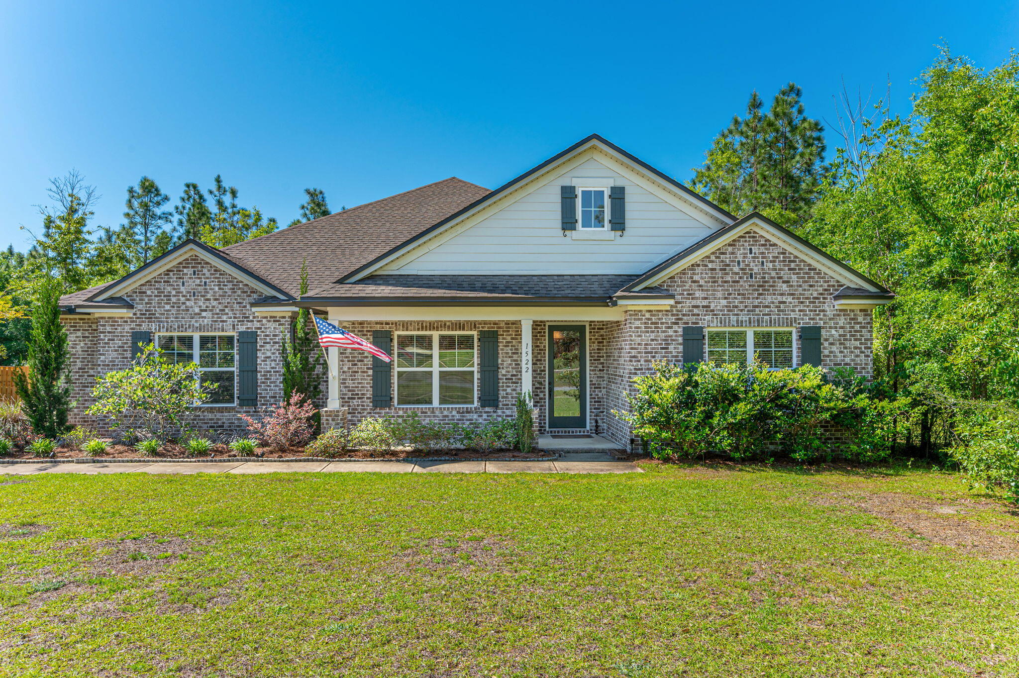 Welcome home! Located in the highly desirable Mill Creek Farms community, this beautiful Randy Wise home features a spacious open living area, 3 bedrooms, 3 baths and a flex room that is currently used as a 4th bedroom, but could be an office or playroom. The home features a chef's kitchen with two islands, 8' doors, crown molding, 2.5 car garage. Master suite features large double walk-in closets, double vanity, separate shower. Located on over a half acre, there are porches on three sides of the home to enjoy outdoor living. Schedule your appointment today!