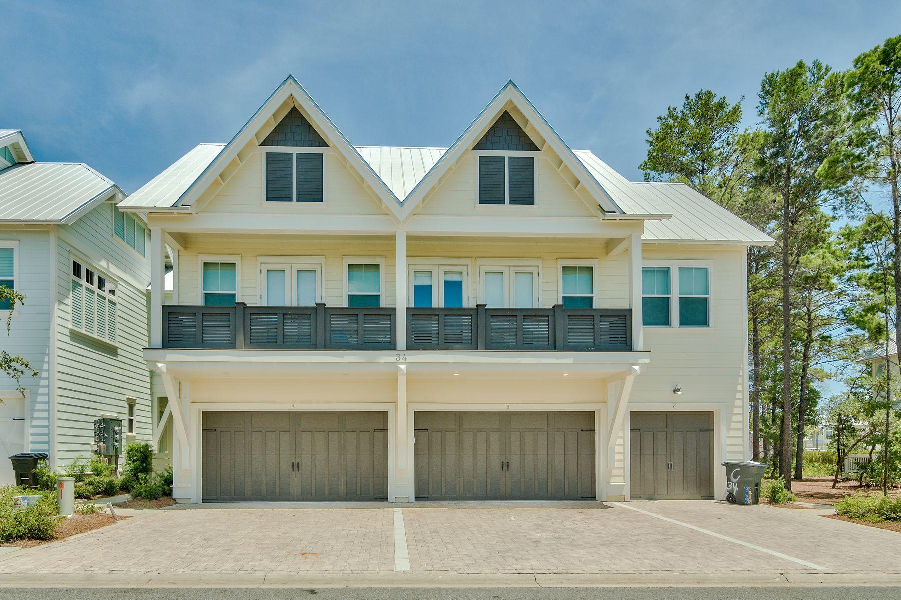 ''Serendipity by the Sea'' is ideally located near the pool at Prominence making it a great second home, primary residence, or rental investment with $50,000 in potential rental income. The ''Bahamas'' floor plan is the largest three bedroom Triplex plan available and boasts an open living room, kitchen and dining area on the first floor, perfect for family gatherings and entertaining. This fabulous three-bedroom, two-and-a-half bathroom townhouse with two-car garage in Prominence is being sold fully furnished and rental ready. There is a convenient half bathroom located on the first level, as well as the laundry room. Enjoy the Florida sunshine from the large deck located off the living area.