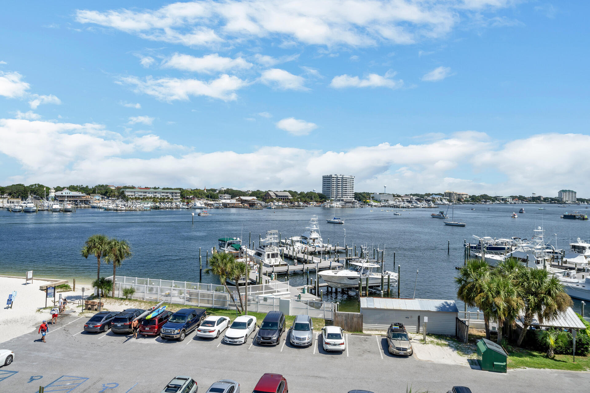 Great slip in the East Pass Towers Marina.  Slip A-5 provides easy access with a straight shot from the Harbor into the slip. East Pass Towers Marina is in a great location with easy access to the Destin Pass, Gulf and Crab Island.