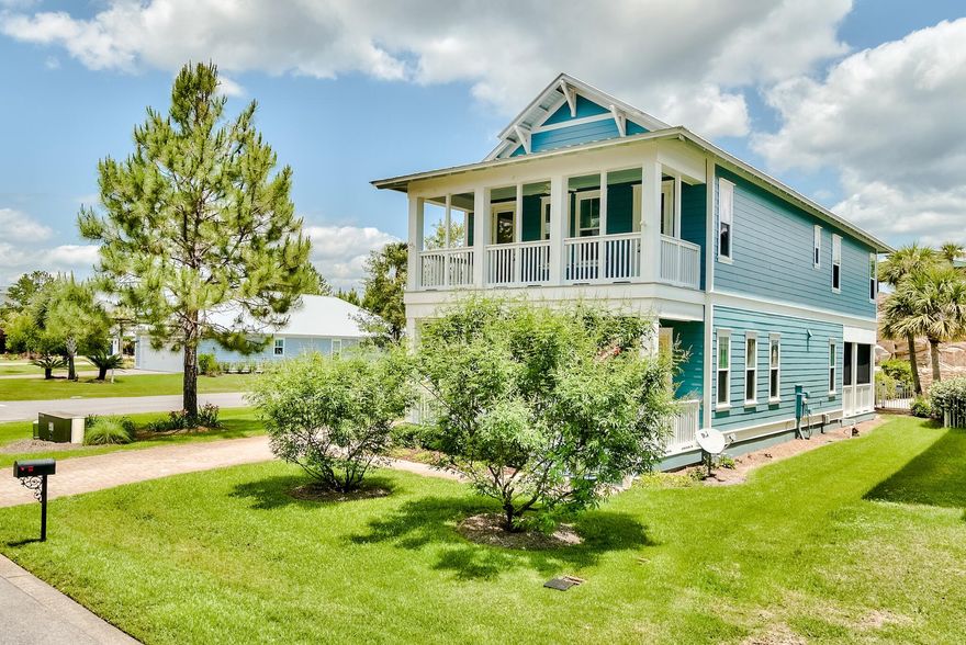 Under Contract with a 72 hour kick out clause in place.. This Sanibel floor plan in Cypress Breeze is ready to be your Home, Home away from Home or Investment Property. 4 bedrooms and 4.5 bathrooms with a Bunk Room (currently used as an office) and plenty of options for however you want to use it. This home was originally built as a model home so it has upgrades not found in other homes. One Master Bedroom downstairs and another full Master Upstairs, hardwood floors, GE Gas Stove/Oven and GE Appliances. Granite countertops throughout, shaker style cabinets, 10 foot ceilings, 8 foot doors, triple crown molding, full Laundry Room and plenty of closets and storage. The Home features HardiePlank exterior, hurricane rated Impact windows, metal roof and a security system. located within 1/2 mile of the emerald green water and sugar white sand beaches of 30-A; Home includes two California king sleep number/select comfort beds and one Queen Sleep Number/Select comfort bed along with most furnishings.  The Cypress Breeze community has a 13,000 sq. ft. community pool with 12' cascading waterfalls that come on every day at noon to provide the relaxing sounds and sensations of your own private tropical oasis. this home adjoins the community pool with a private and secured gate from your walkway directly to the pool.  there is nothing that compares to sitting on your private covered and shaded patio or laying in your master bedroom and seeing and hearing the waterfalls.  rare and unique opportunity to own one of only a handful of poolside 4 bedroom 4.5 bath homes with easy pool access.