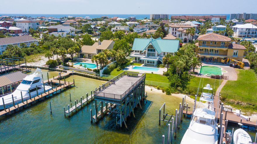 Destin Harbor front home offers unmatched views with approximately 90ft of waterfront. Pristine pool on property was updated last year and is ready for your enjoyment! Large dock previously accommodated a 75' boat. Remodel this home and experience one of the most sought after locations in Destin, Florida.