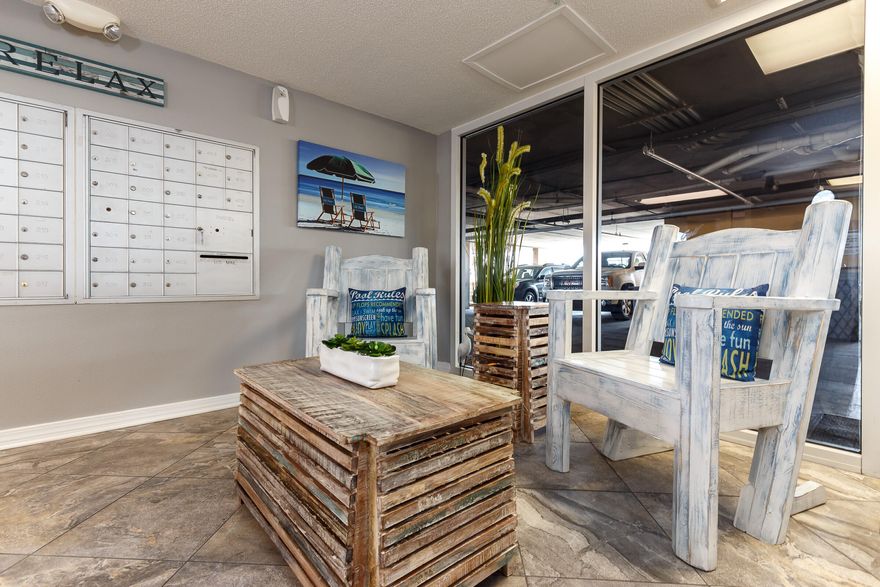 Two bedroom with a separate bunk room. Master bedroom on the beachfront. Assigned covered parking space! Stainless appliances and granite. Tennis courts. These Gulf Dunes condos do not come up for sale often. Two pools. Hurricane Shutters on the balcony.