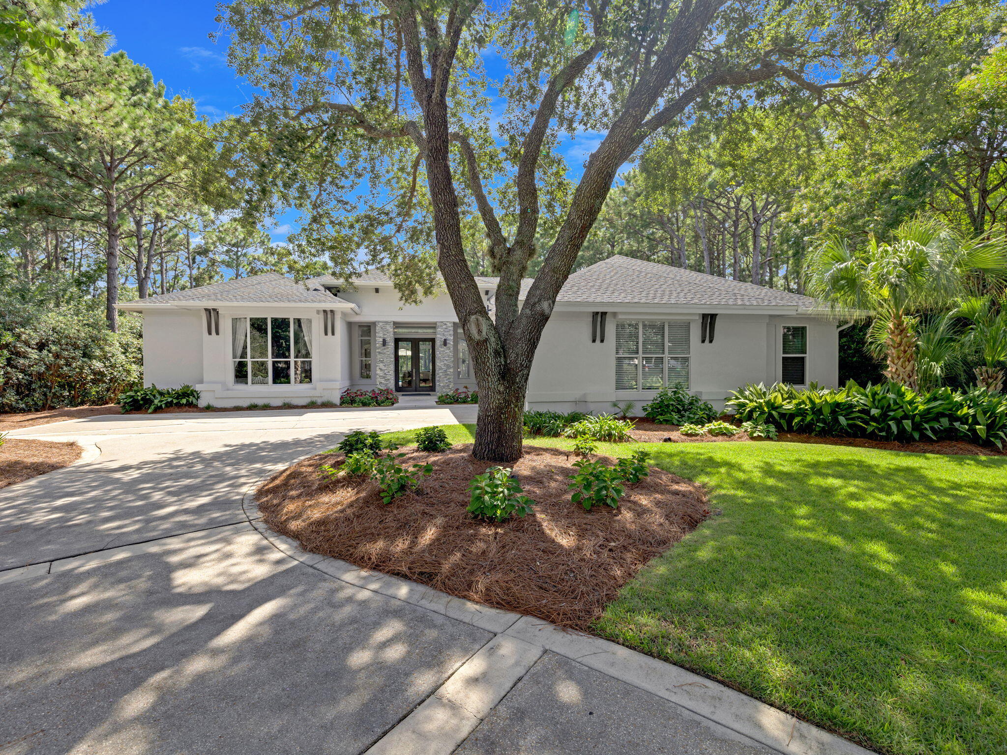 NEW ROOF! This meticulously kept home is a must-see! The home has an updated, modern feel. It's located on a private, cul-de-sac, .55-acre lot with views of Tom's Bayou. Sellers replaced the roof (2024), installed a new pool pump (2024), new countertops (2024), added the outdoor kitchen (2023), and much more. Full list of improvements available.Located within the exclusive, gated community of Kelly Plantation, there are many amenities, including an 18-hole golf course and restaurant, Owner's Club with pool and event space, fitness facilities, clay tennis courts, pickleball courts, a basketball court, dog park, nature trails, equestrian center and much more.