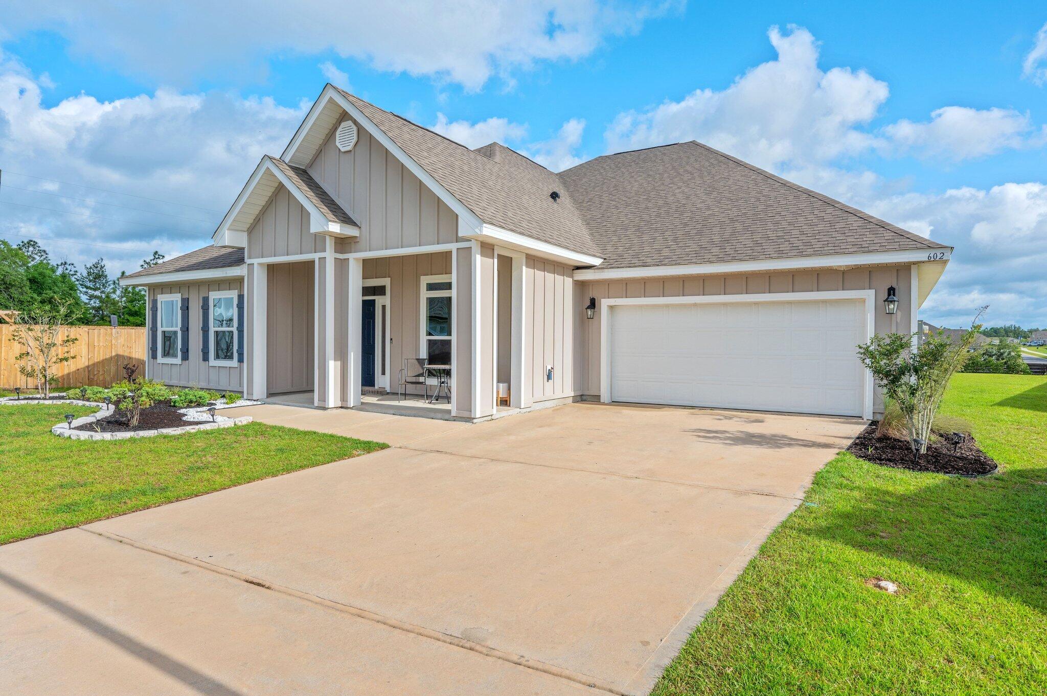 VA 2.87% Assumable Loan! Discover the rare McKenzie floor plan - 5 beds, 3 full baths, and 3,000+ SF of open-concept living! Built in 2021 and meticulously maintained, this home features tall ceilings with elegant tray details, a durable Hardie exterior, and sits on a generous nearly 1/4 acre lot. Enjoy the spacious kitchen with large island, generous living areas, and split-bedroom layout. Located in a highly desirable South Crestview community, Shoal River Landing, with a pool just steps from your back door - perfect for summer fun! Don't miss the opportunity to take advantage of this LOW VA ASSUMABLE rate!!!