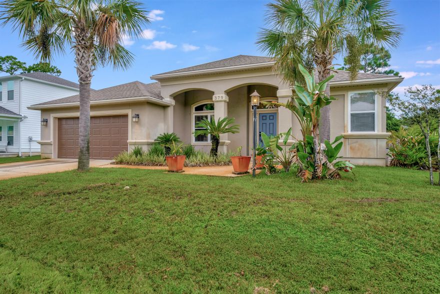 Stunning 4 Bedroom, 2 Bath home built by Signature Builders.  This 'Choctaw II' plan features an open floor plan with split bedrooms.  Brand new LVP flooring has just been installed.  Nice open chef's kitchen with plenty of room to roam.  No worries about where your guests will be seated as there is a formal dining room, breakfast bar, and a breakfast nook.  All overlooking the covered lanai with inground pool and lush, tropical established landscaping.  Luxurious master suite also opens to the lanai and inground pool.  Master bath features a separate tiled shower and garden tub to soak all your cares away.  This home is just steps to the deeded waterfront bay, private access for this community.  Launch your paddle board, kayak, fish and more!!