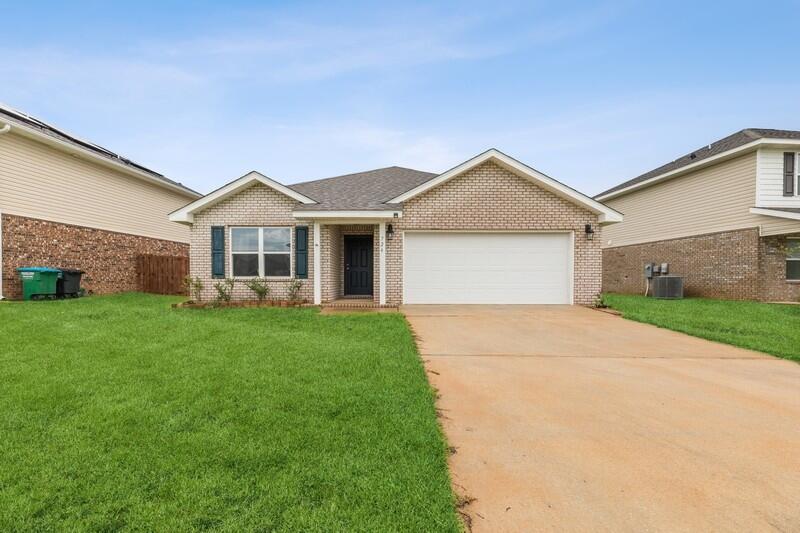 Prepare to be impressed when you enter this superbly maintained and presented home. Located in Redstone Commons, the Aria floor-plan features 3 bedrooms, 2 baths, a covered back porch and 2 car garage. The open kitchen incorporates a generously proportioned island, stainless steel appliances and granite countertops. The kitchen opens to the great room along with access to the covered porch. The master suite is just off the back side of the house & master bath features a separate shower, walk in closet, dual sinks & large tub. Other highlights of the property include central air, polished floors, quality fittings & fixtures and plentiful storage. With schools, shops, dining and leisure facilities within easy reach, this is the ideal place to call home. Be prepared to fall in love!