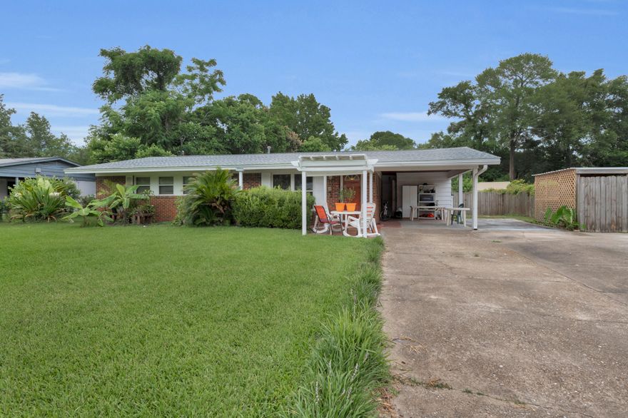 Located in the heart of FWB, you will love this cute 3 bedroom, 2 bath home with lush landscaping and a private deck off the spacious Florida room providing a wonderful place to entertain family & friends. RV & BOAT PARKING!! Home includes 2 living rooms, dining area, kitchen with plenty of cabinets, tile & wood flooring through out. Double pane windows throughout, 2019 Hvac, 2017 hot water heater, replaced plumbing to sewer w pvc, BRAND NEW ROOF. You will love the pergola, spacious carport, privacy fenced backyard, spacious and convenient yard building. Call for your appointment today!