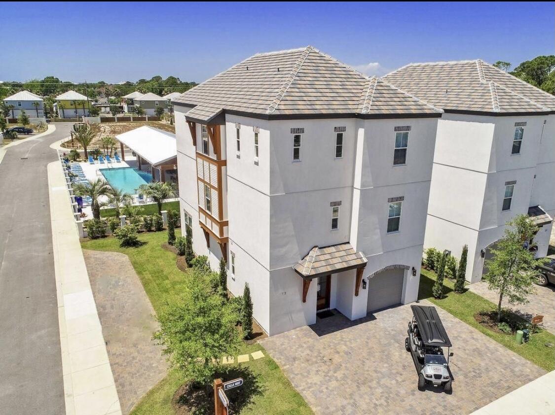 Welcome to this almost new vacation home, built in 2019, with over 4,200 sf of custom architecture, design and professional decor! It has a prime location, situated only a few blocks from the largest public beach access in Miramar Beach, as well as restaurants and shopping! This is a turnkey, FULLY FURNISHED, rental machine, grossing $113k+ year-to-date. It features an amazing vacation design with 7 Bedrooms and 7 Bathrooms that sleeps 20 guests very comfortably! (6 of these Bedrooms are Master Suites, and the 7th bedroom is a Bunkroom!) Step out onto the beautiful covered patio with outdoor seating, which overlooks the 90' resort pool. There are tons of upgrades in this home, including a gourmet kitchen with island that seats 6, a dining table that seats 8, (cont.)