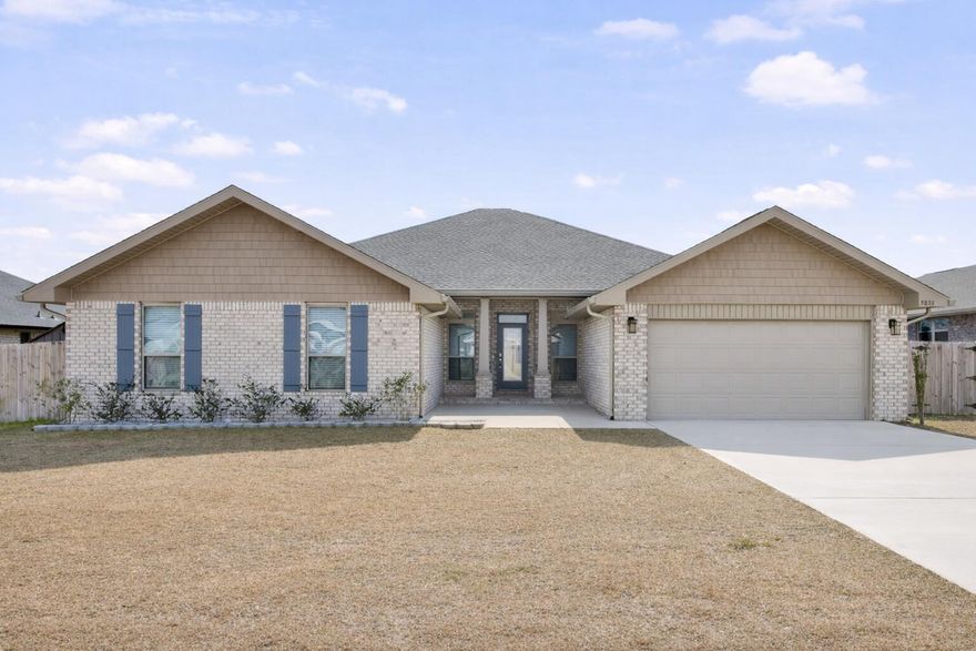 Built in 2024 and nearly new, this home offers the largest floorplan in the neighborhood, centered around a huge open kitchen made for entertaining with a spacious island, breakfast seating, granite countertops, and solid-wood cabinetry. The open layout includes multiple living areas plus a private study for work or flex space. Featuring 4 bedrooms and 2.5 bathrooms, the primary suite includes a garden tub and separate shower. LVP flooring throughout keeps upkeep easy. Seller upgrades include gutters and blinds. Enjoy a four-sided brick exterior, covered back patio, and a fully fenced yard with an in-ground sprinkler system. Located in Silvercrest, a quiet, well-lit North Crestview neighborhood near A-rated schools, shopping, and dining.