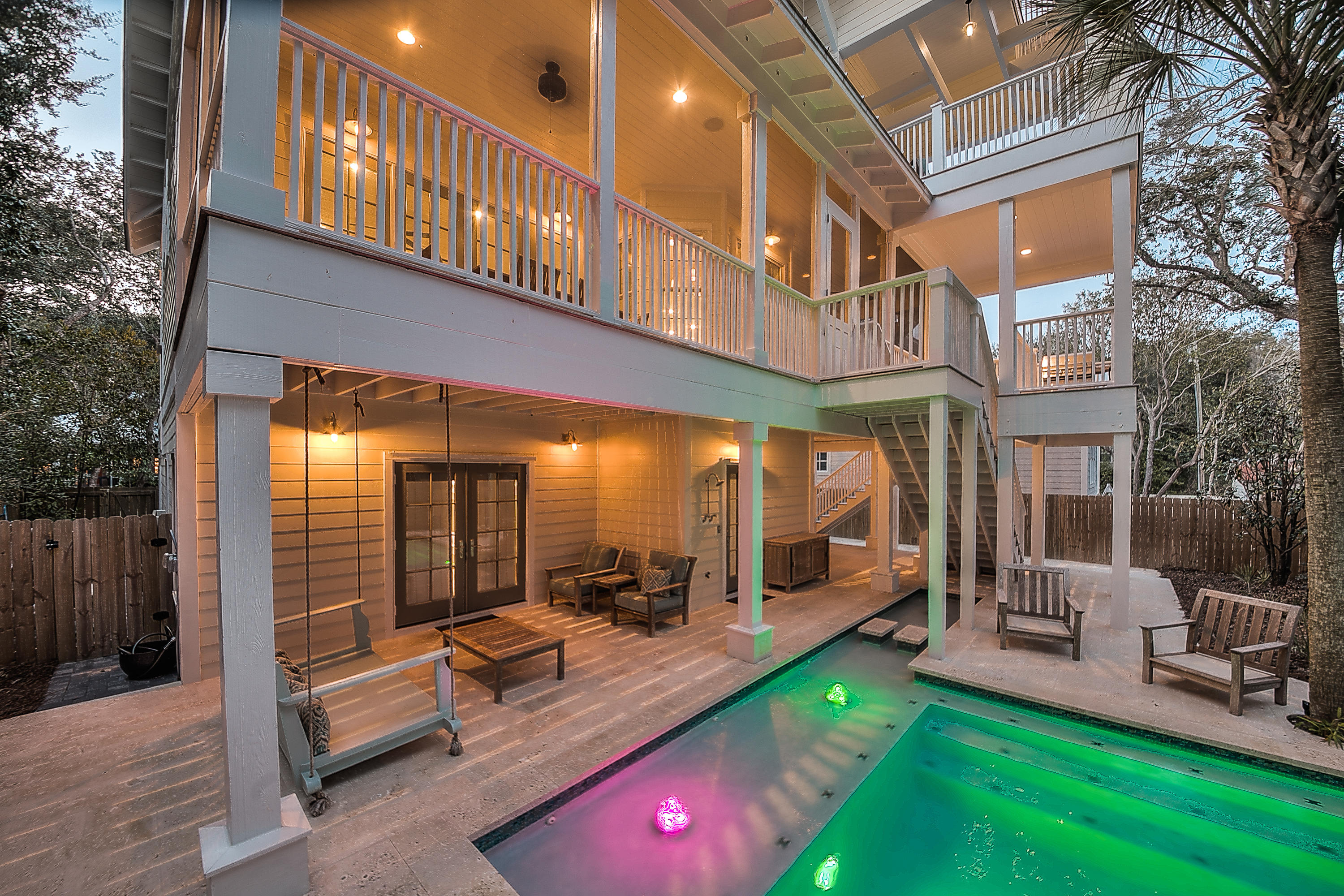 This luxurious home checks all the boxes. Location - one half block from beach access, three blocks from Seaside. Space - a master bedroom suite larger than some apartments; substantial guest rooms with full baths; a bunk room that sleeps 6; a separate media room; double islands with a butler's pantry in the kitchen made for multiple cooks; an oversized two car garage & huge laundry room. Even a bonus room off the massive master closets with a full size bed. Function - elevator to all three floors, IPE decking & whole house generator. Style - this house is filled with gorgeous furnishings & window treatments all from The Tracery & Duh. And, it's positioned on the most beautiful brick paved street in Old Seagrove. This house is that it was expanded & fully remodeled top to bottom in 2013.