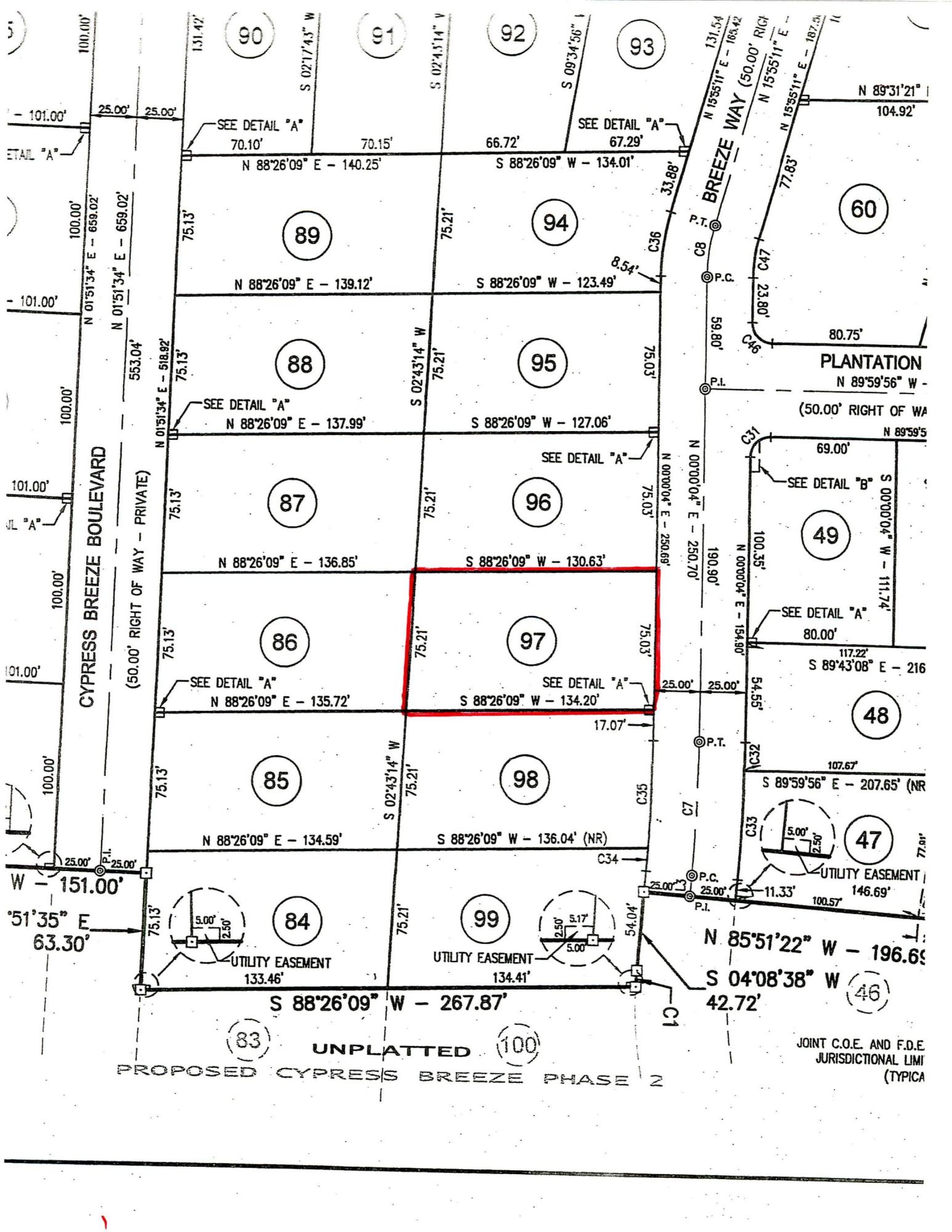 CYPRESS BREEZE PLANTATION - Land