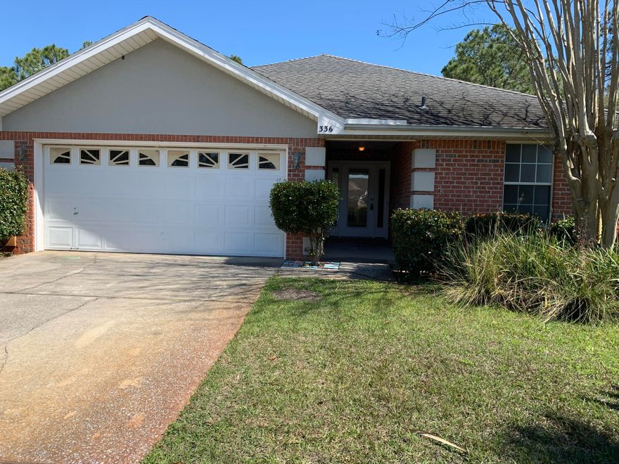 This 4 bedroom 2 bath home has been freshly painted, new carpet and LVP. Home is located on cul-de-sac in Emerald Home features a fireplace in the Livingroom for those cold evenings and a garden tub and walk in shower in the master bath. Bay.  2-car garage,   Sprinkler system with lawn pump. Emerald Lakes has community pool tennis, and playground. Back of house is wooded. Sorry No Pets are Smoking allowed