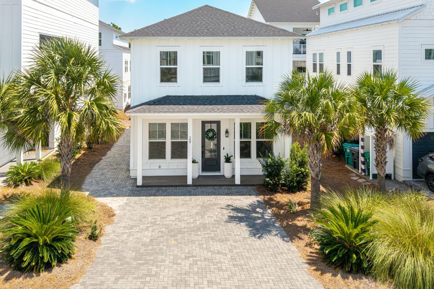Welcome to Ivy at Inlet Beach, where coastal charm meets classic sophistication. This 3-bedroom, 3.5-bath home is unlike any other in the neighborhood, offering a customized floor plan and rare design features that set it apart.Every bedroom is a private retreat with its own ensuite bath, while the first-floor primary suite delivers convenience and comfort that is seldom found in this area. With two separate living spaces, one upstairs and one down, there's plenty of room for both relaxation and entertaining.The chef's kitchen is thoughtfully designed with a gas cooktop, double ovens, and an island equipped with built-in electrical and a discreetly tucked-away microwave. Attention to detail is evident throughout, from the oversized bike/beach gear storage to the home's exceptional condition, having been used only as a second residence.
Just a 12-minute walk to Walton County's largest public beach access, and within easy reach of Rosemary Beach and the best of 30A, this property offers the ultimate coastal lifestyle. Opportunities at this price point are exceedingly rare, making this home a true Inlet Beach gem.
