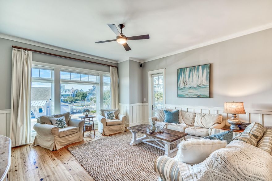 This residence is conveniently located just steps from the beach and both the Dunesider pool and Compass Point owners private pool. The private balcony showcases the sunset views of the Gulf of Mexico. This two bedroom and two bath residence has been designed with multiple architectural details and upgrades. The special features include hardwood flooring, new carpeting and wainscoting on the walls. Compass Point I owners have a deeded parking space & locked storage area in the underground parking garage. Golf cart parking is also available. Watersound Beach is a gated community with a mile of gulf front, 90 acres of white sand dunes, multiple pools, parks and miles of boardwalks that lead to the beach. Don't miss this special offering!