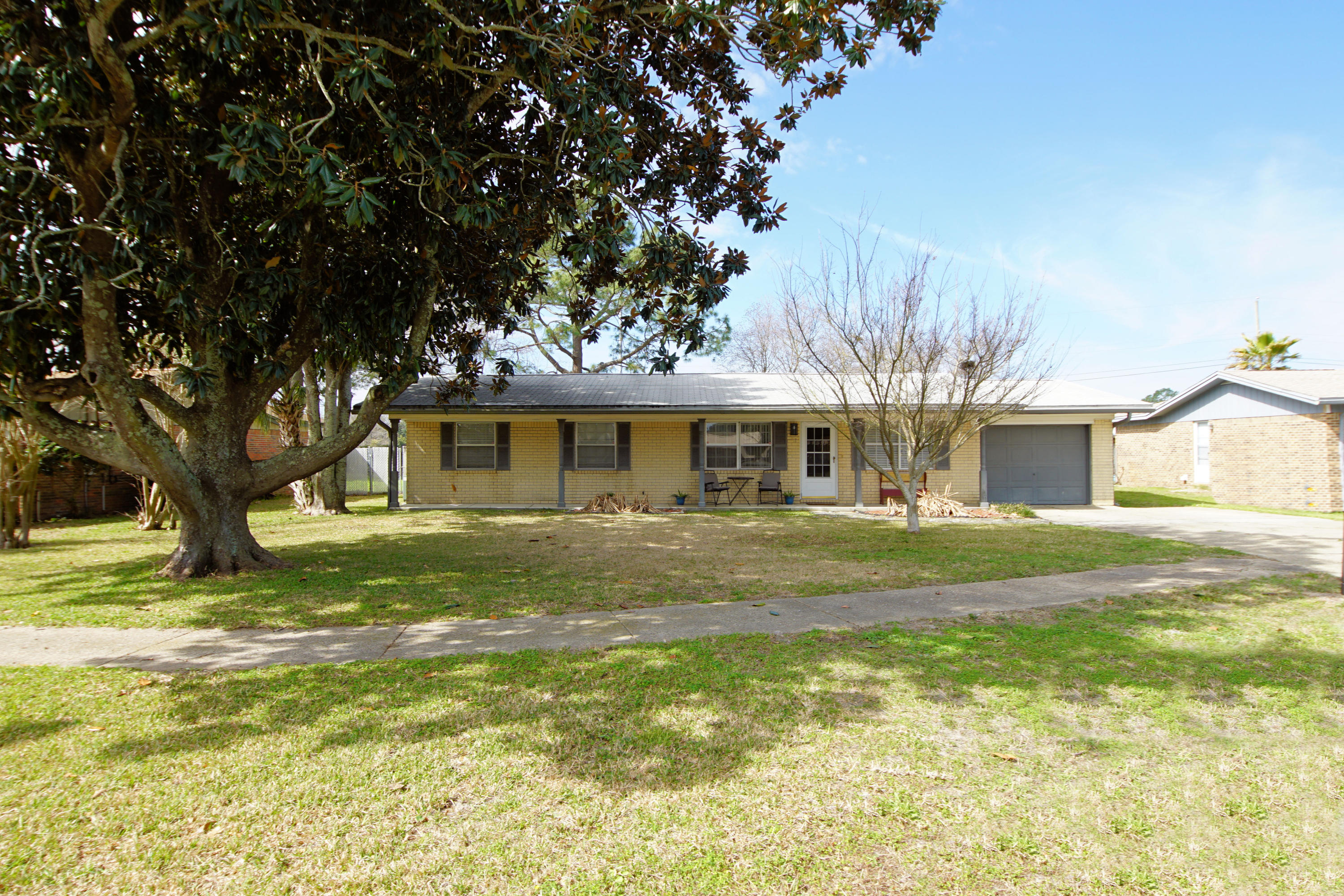 Enter this well maintained 5 bedroom/3 full bath home from the covered front porch. The home is located on a cul-de-sac in a quite, family friendly neighborhood, with sidewalks. There is a large fenced backyard, which is great for children and pets. Lawn pump and sprinkler system are included. The home offers a nice size kitchen that opens to the living area. There is a large pantry in the kitchen, and a split floor plan with a spacious master suite. This home has lots of storage. The HVAC unit was replaced and ducts cleaned in 2013. Bathrooms and kitchen have been updated. This home is centrally located to shopping, dining, schools, and local Air Force Bases. Schedule a showing today!