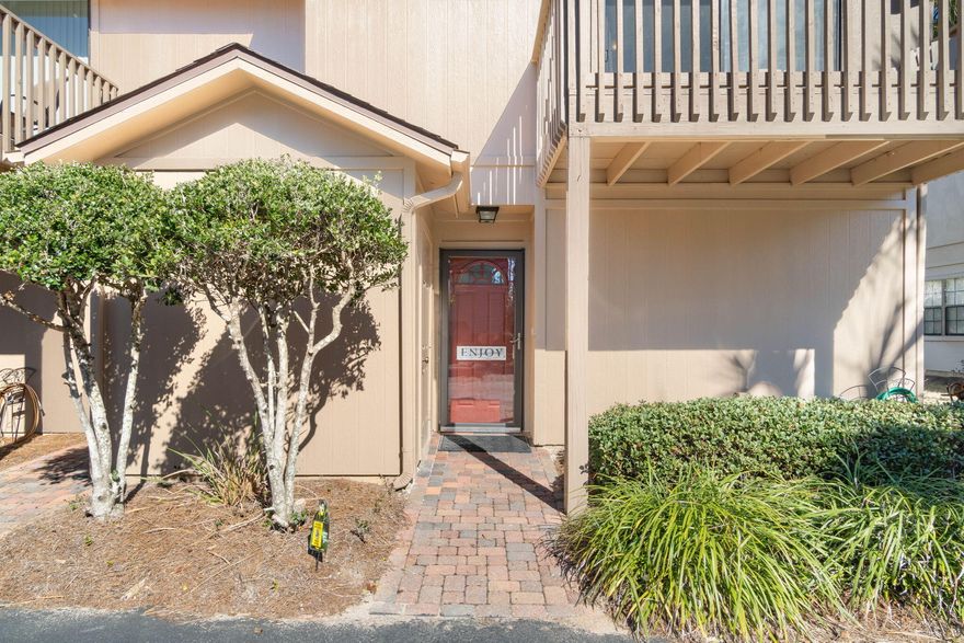 Location Location Location! This 1,252 SF corner unit is across the street from the white sand beach and emerald waters of the Gulf. Located right on 30A, you're within walking distance of shops, restaurants, and so much more!This rare corner unit features a half bath for guests! Only corner units have a 1/2 bath feature. Meticulously cared for with private balconies for each bedroom for those quiet mornings with a cup of coffee amidst nature. Want to go for a swim, the pool is just steps away from the backdoor! Cassine Gardens  property line backs up to Point Washington State Forest, which gives you access to the hiking trails steps away away from your door.  Cassine Garden also features a second pool, grills, and a  stocked fishing pond for those leisurely afternoons.