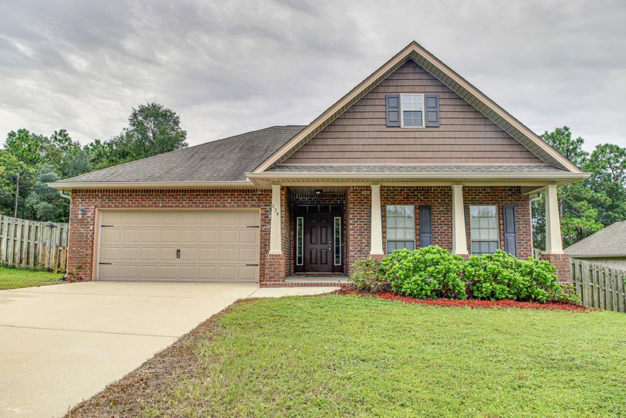 Check out this well maintained Craftsman style 3 bedroom/2bath/2 car garage home freshly painted in Agreeable Gray nestled in the sought after subdivision of Fox Valley!  The welcomes family and guests alike with inviting front porch and large foyer.  The open concept family room/kitchen/dining area and covered rear porch are great for entertaining.  The kitchen features, granite countertops, stainless steel appliance package, ample counter and staggered upper cabinets.  The master suite features beautiful trayed ceilings, large walk in master closet, dual granite vanities, separate walk in shower and garden tub.  The home features a split bedroom design with plenty of closet space.  A one year home warranty is included for buyers piece of mind! Schedule your showing today!