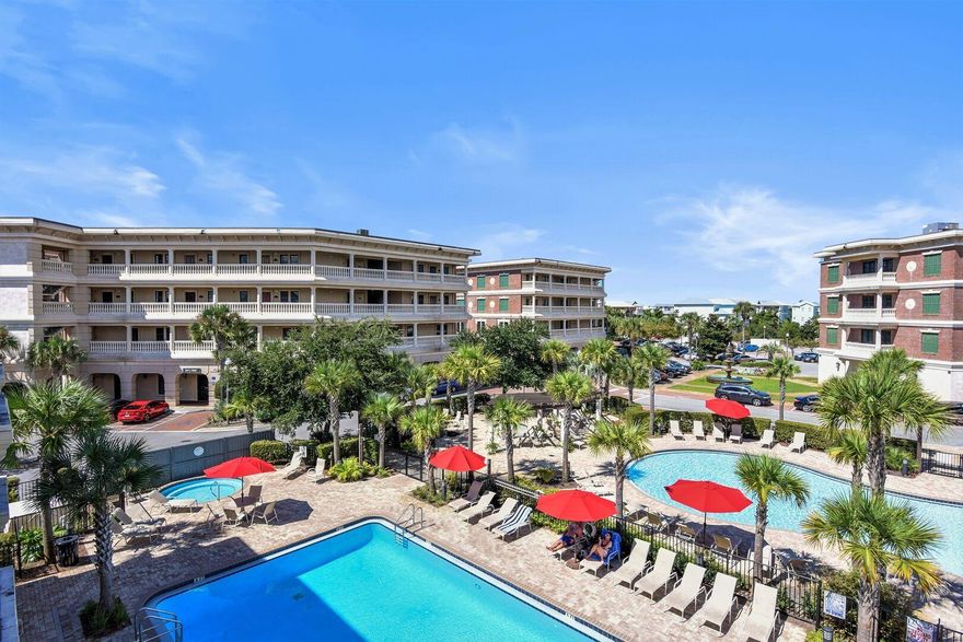 Exceptional value on this large 3 bedroom 2 full bathroom completely refurbished condo located in The villages of South Walton. Unit 331 is one of four of the largest three bedrooms in The villages with a balcony that overlooks the swimming pool, great for sunsets, also has direct access through the building to the pool. Sold completely furnished. Within walking or bicycle distance to all the shops and restaurants in the area including Rosemary Beach and Alys Beach.Proven rental history with great reviews.