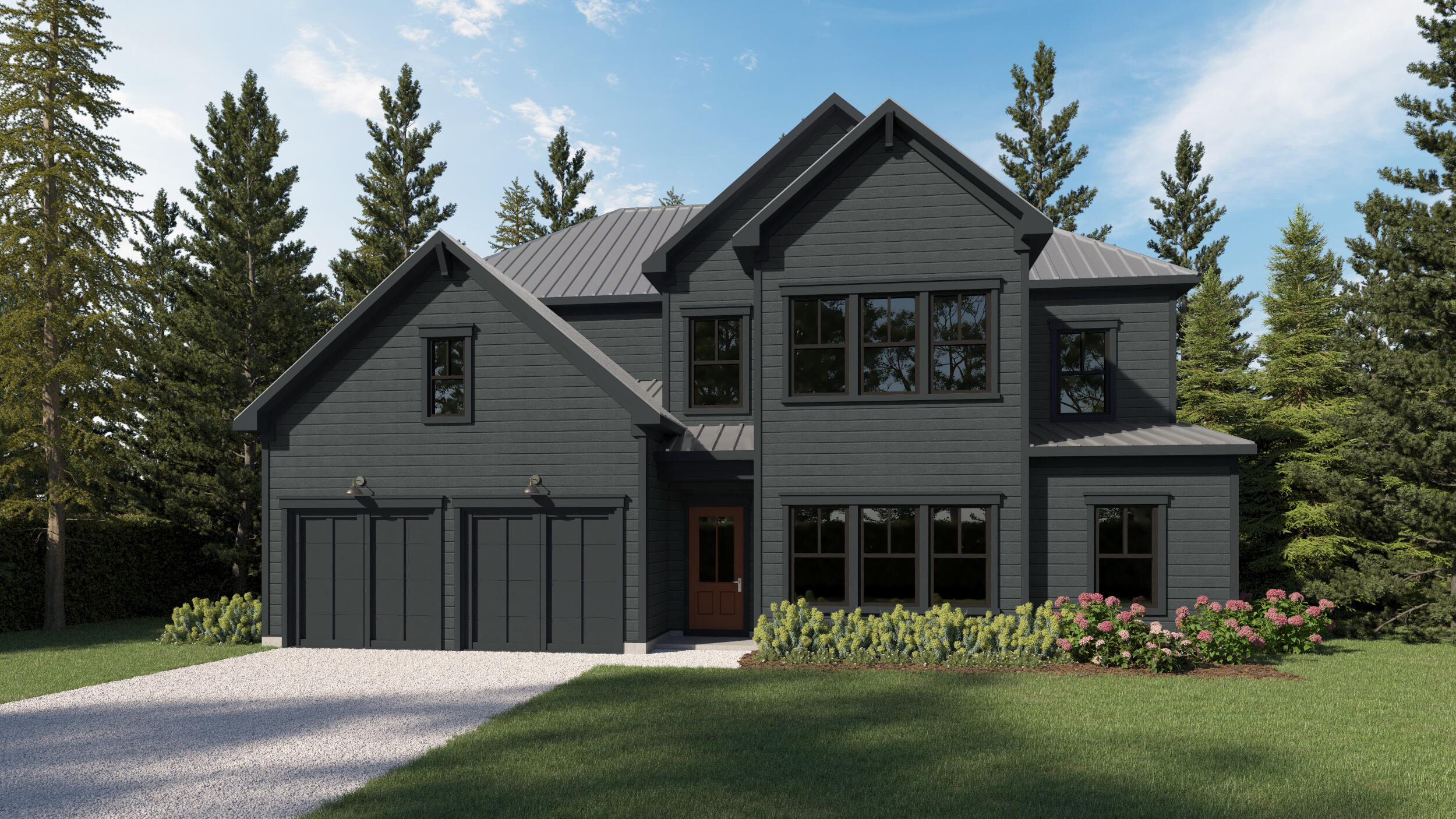 Welcome to The Shoal, a brand-new neighborhood where tranquility meets convenience. Nestled on the fringes of the expansive Point Washington State Park, this community boasts 30 thoughtfully designed homesites, each strategically laid out to provide residents with a sense of privacy and a connection to nature. The Shoal is conveniently located a short drive to Seaside, Grayton Beach and 30a. These spacious homes are designed to harmonize with the unique esthetics of the area boasting earthy tones, a community pond, and half of the lots backing up to state park. The Trenton floor plan offers 5 bedrooms and 4.5 baths with an open living concept downstairs and a spacious loft area upstairs. This Purchase Price includes Base Model and Lot Premium. Design option will be in addition. **Rates as low as 4.5%, terms and conditions apply.** Welcome to The Shoal, a brand-new neighborhood where tranquility meets convenience. Nestled on the fringes of the expansive Point Washington State Park, this community boasts 30 thoughtfully designed homesites, each strategically laid out to provide residents with a sense of privacy and a connection to nature. The Shoal is conveniently located a short drive to Seaside, Grayton Beach and 30a. These spacious homes are designed to harmonize with the unique esthetics of the area boasting earthy tones, a community pond, and half of the lots backing up to state park. The Trenton floor plan offers 5 bedrooms and 4.5 baths with an open living concept downstairs and a spacious loft area upstairs.
This home comes with amazing standard features such as a metal roof, impact windows/doors, quartz countertops, LVP floors throughout all of the common areas/bedrooms, 8 ft doors, and a gas range and vented hood in the kitchen just to name a few! Homeowners have the ability to choose their finishes and upgrades at their design appointment. Other notable upgrade options would be a free-standing tub in the master bath and a sunroom option downstairs. **Prices may vary based on upgrades and lot selection. This listing shows the base price of this home with the lot premium included. Photos are not of this exact home. Renderings show potential exterior paint color options**