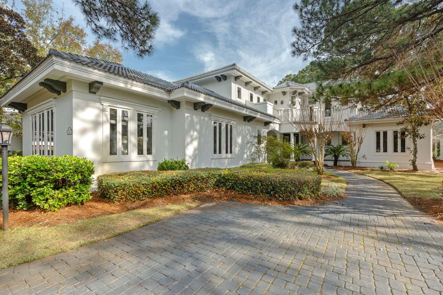 REMODELED 4 BEDROOM HOME, SITTING ON NEARLY A 1/2 ACRE LAKEFRONT LOT ON THE BURNT PINE GOLF COURSE AT SANDESTIN GOLF AND BEACH RESORT. As you Enter the Home there is a Dramatic 2 Story Living Area with Wall to Wall Windows Overlooking the Pool, Lake and Golf Course.  A PRIVATE  MAIN Bedroom is located on the First Floor with 2 Large Walk In Closets and Remodeled Bath with Walk in Shower and Tub. First Floor Also has a 2nd Bedroom with Private Bath and Office. Kitchen has an Oversized Island and Wine Cellar. Off the Kitchen is a Dining Room, Wet Bar and Keeping Room with a Stacked Stone Fireplace. Upstairs has 2 bedrooms, Full Bath and a Bonus Room. Large Screened Porch with Summer Kitchen & 3 Car Garage. NEW ROOF IN 2022, POOL IN 2023. Golf Cart & Boat Slip Included.