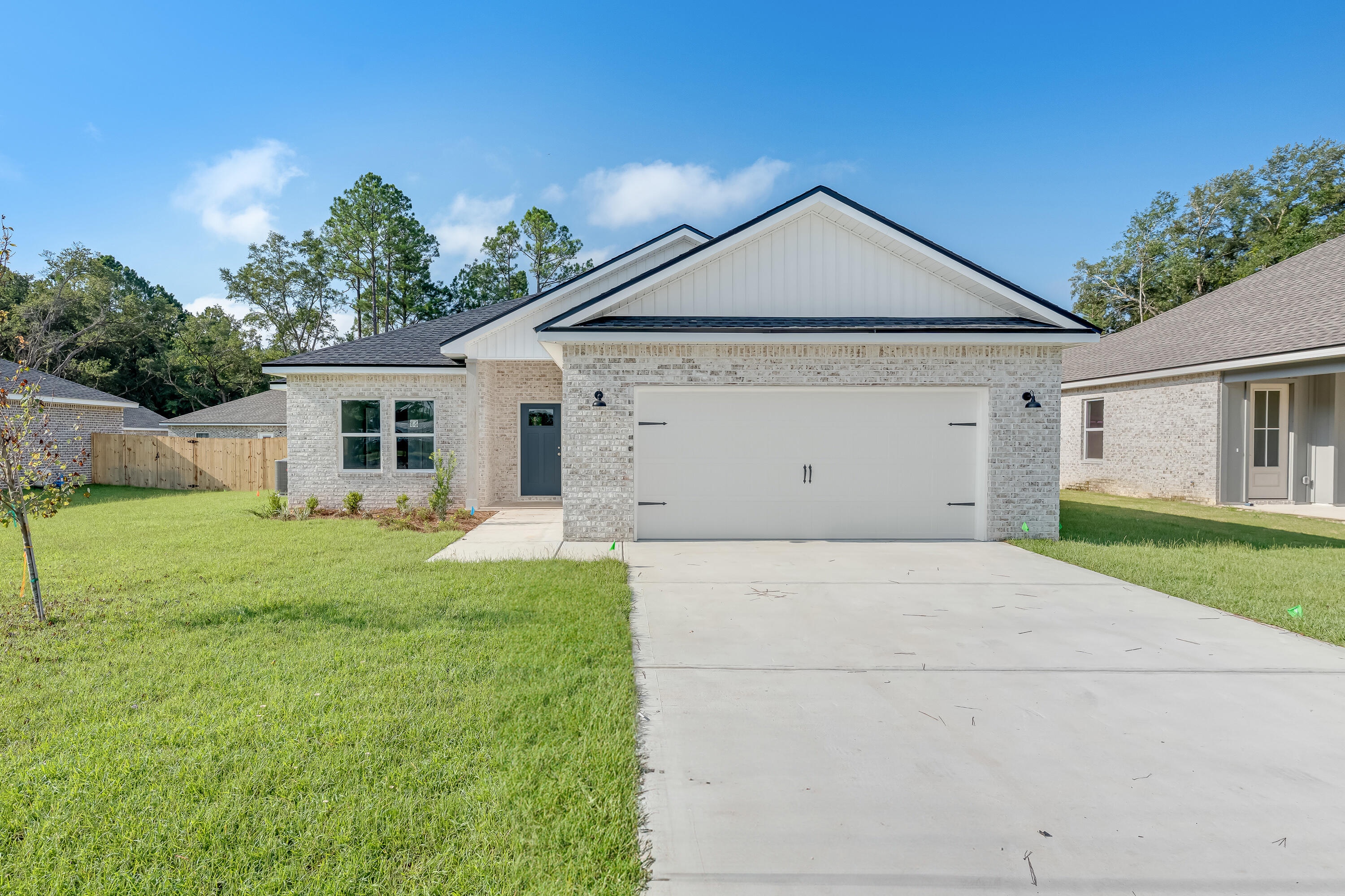 FREEPORT LOCATION, NO HOA & 10,000 TOWARDS CLOSING COSTS (restrictions apply). All brick home with privacy fenced backyard, fully landscaped w/sprinkler system. 'Jackson' floor plan is open & airy with raised ceilings, recessed lighting, luxury vinyl plank flooring thru-out. Work island w/bar seating, cozy dining nook, stainless-steel appliances and quartz countertops complete the kitchen. Owner's bath has double vanities, tiled shower and walk-in closet. Ceiling fans in all bedrooms, finished garage, rear porch for relaxing. Call to see today!