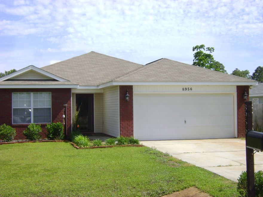 Home offers open & bright floor plan. Huge great room w/plant ledges, back covered porch. Eat-in kitchen w/breakfast bar, flat cook-top stove, built-in-microwave and an abundance of counter space & cabinets. Roomy master bedroom and master bath offers dual vanity, oversized 42'' Tub/Shower combo, window for natural light & huge walk-in closet. Brand new HVAC installed in January 2018. New water heater installed October 2017. Lots of other features include: $700 granite sink and faucet, sprinkler system on well and timer, oversized garage w/garage door opener and upgraded interior doors. Home is conveniently located to Navarre Beach, Walmart, area schools, and Hurlburt Field. Buyer to verify all measurements deemed important.