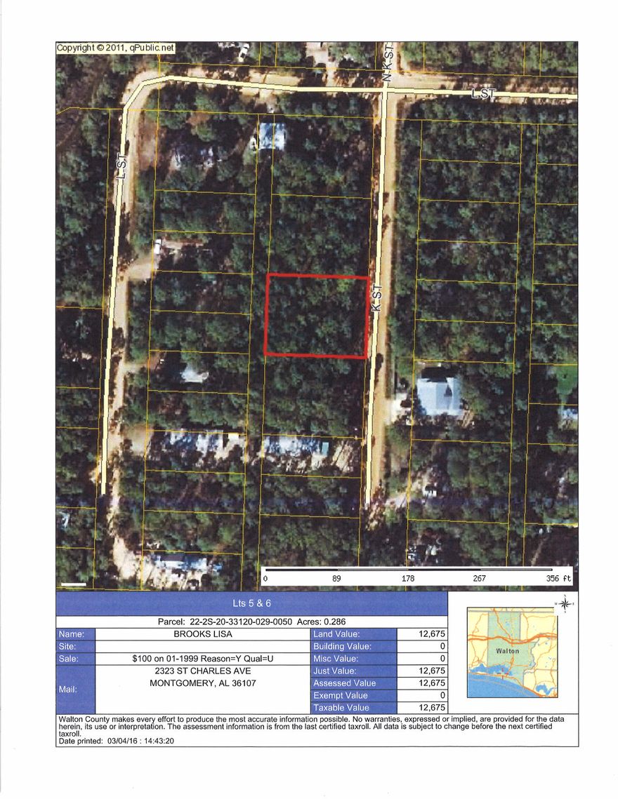This property is actually two lots being sold as one. You can divide into two 50 ft wide lots or build on the entire 100 ft. New homes are being built on Indian Woman on 50 ft. lots. No survey, Buyer to verify all information from Walton County Appraiser records.