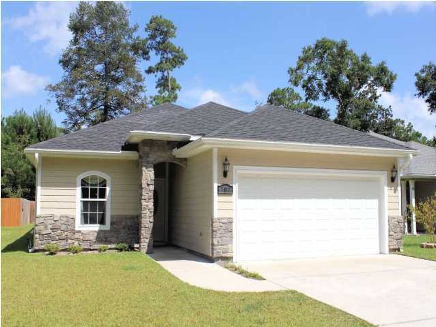 An elegantly appointed home providing 3 bedrooms, 2 baths and features a professional quality office which may be converted to an in-home theater. This home has a designers touch both inside and out. An Extraordinary value full of upgrades! As you enter, you are greeted by hand-hewn oak hardwood floors through an elegant archway with a dramatic cathedral ceiling. The great room is complimented with high ceilings and accented with extended ledges for display of your treasures from world travels, a paradise for those quiet evenings or large gatherings. The gourmet kitchen features oak cabinetry, stainless steel appliances, granite counter tops, pantry and a kitchen bar over the stove that is great for casual entertaining. The formal dining room is highlighted with tray ceiling, oak hardwood floors, crown molding and chair rail which accent's any furnishings. The generously large master suite will accommodate plantation furnishings. The master bath features high-end ceramic tiles, double vanities, separate tiled shower and a jetted tub! The bathrooms feature oak panel cabinetry, brushed nickel hardware, high-end ceiling fans, and recessed light fixtures. The exterior provides the desirable hardy plank siding with beautiful front stone accents. The 2 car garage features a fully floored attic. The rear offers a lanai with patio of stone pavers and a 6ft. privacy fenced backyard. The lawn is professionally landscaped and the lush sod is maintained by an irrigation system to complete this stunning home! There are only 4 homes on this quiet street with underground utilities. This beautiful home nestled in the heart of Niceville with the convenience of shopping and schools offers numerous upgrades that you would not expect in this price range. This home says, ''WELCOME HOME!'' Niceville is just one bridge away from our emerald green waters with sugar white beaches, a paradise within minutes of home and is also close to Eglin Air Force Base.
Seller rented home to buyer but buyer was not able to sell their home so the home is back on the market!!!!