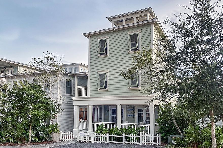 Interior walls & kitchen cabinets have a fresh new look! As soon as you enter Perfectly Chilled there is a sense of peace and calm that envelops you. Whether it's from the soft hues, tall ceilings or the glow from the gorgeous knotty-pine floors, you immediately feel at home. The spacious kitchen has plenty of room for everything. Generous cabinetry, pantry, lots of counter space finished with granite and GE Profile stainless steel appliances. Built-in dining makes great use of every inch while a half bath rounds out the first floor. The second level is where you'll find an incredible master suite, en suite bathroom with double vanities and a covered porch where you can enjoy your morning coffee while listening to the birds singing. Two more guest bedrooms, one queen and one with three