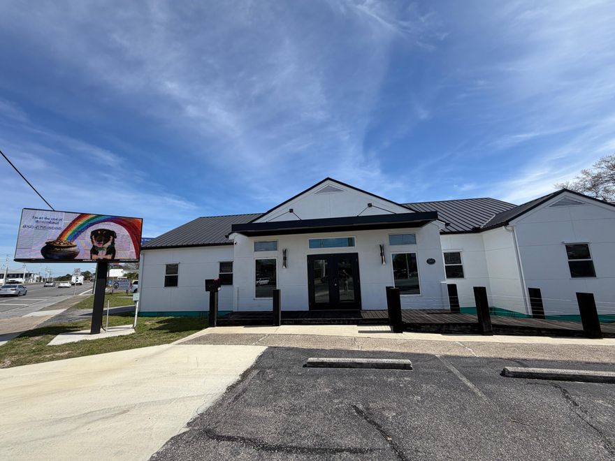 3,200 SF of updated office space located just outside of Eglin AFB east gate in Valparaiso, FL.  A & B has a very efficient office layout which includes a nice reception area with built-in desk & cabinetry, large conference room, large open work spaces, kitchen / break area, 5 offices and two restrooms. Front & rear access doors make it convenient for both clients and staff parking. The space has updated features throughout with LDV flooring, tall ceilings, lots of natural light and recent paint on the walls.  Rate structure here is $7,000 per month, full-service which includes Base Rent, NNN fees, Electricity, Water, Sewer, Trash and HVAC maintenance costs. Tenant will be responsible for its own janitorial.  Parking field up 18 parking spaces.