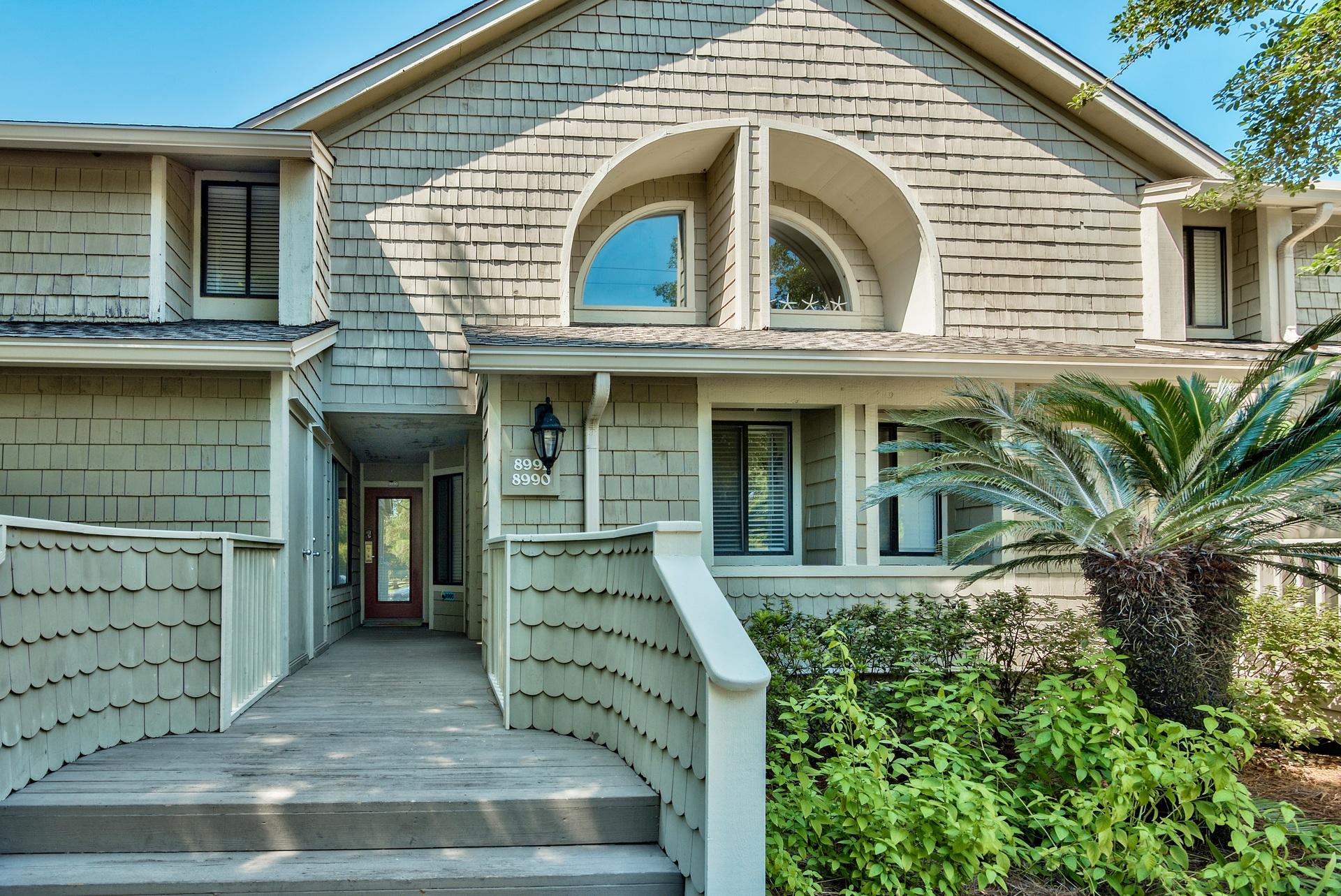 Enjoy panoramic views of Horseshoe Bayou and the Choctawhatchee Bay from the screened porch of this second floor loft style condo. The open floor plan has wood flooring, skylights, a fireplace, and vaulted ceilings for a large spacious feel. The master bedroom offers the same fantastic bay views and an en suite bathroom with double vanity. The guest bedroom is large in size with a spacious closet and also has an en suite bathroom. Sandestin Golf and Beach Resort is a major destination for all seasons and all ages, and has been named the #1 resort on Florida's Emerald Coast. This magical 2,400 acre resort, comprised of over 70 unique neighborhoods of condominiums, villas, town homes, and estates.