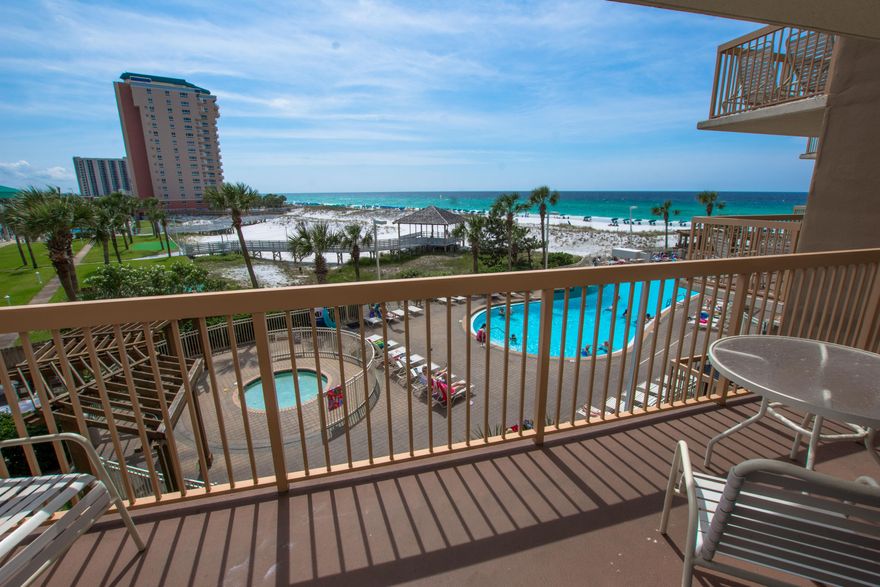 Rental powerhouse in the popular Pelican Beach Resort with a toes-in-the-sand GULF FRONT location on the famed beaches of Destin...which conjures up images of sun-splashed days of swimming, biking and relaxing. Incredible coastline views - this condo is fully furnished and rental equipped. Buy now and capture the HIGH DOLLAR rental season! Centrally located to all the dining and entertainment Destin is famous for including spas, shopping, golf, fishing and more. Pelican Beach has amazing resort style amenities, including: three swimming pools (one indoor), tennis, huge sun deck, beachfront grill, state-of-the-art fitness center, on-site cafe and sundry shop, 24 hour reservation desk, convention/meeting services and covered parking garage!