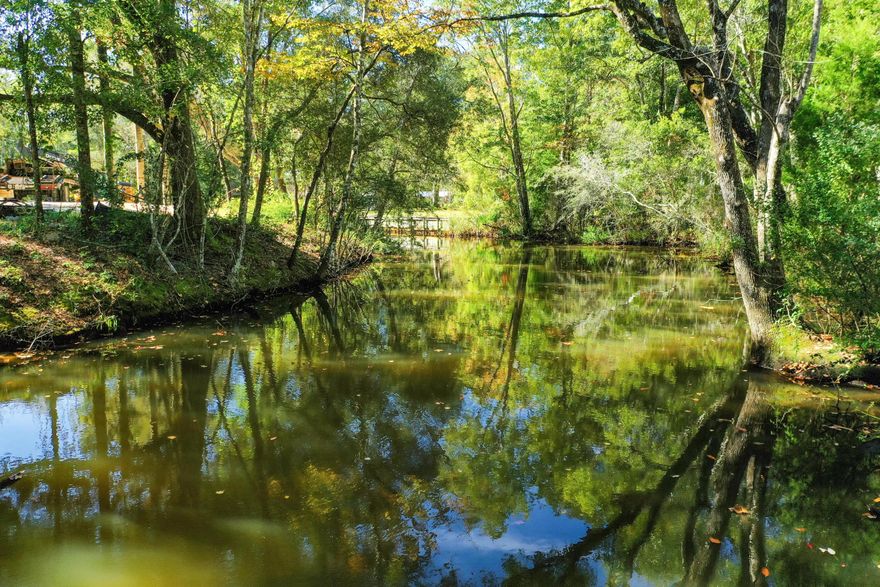 Oversized waterfront lot in flood zone X. Huge live oaks are scattered throughout the .70 ac lot. Property has a water well, septic system and a concrete pad already in place for new construction or to bring in mobile home. There is an existing boat house and dock on the canal which opens up to the bay. 11 miles to the beaches of South Walton and 3 miles to shopping.