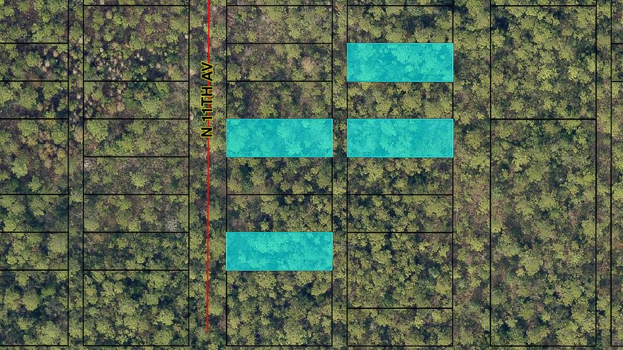0.64 acres in the Avalon Beach area!  Property is 4 lots, each 50' x 140' in size.  2 of the lots are located on N 11th Ave, and 2 are located on N 12th Ave; both roads are uncleared.  Property is not accessible in any way, and cannot be built on at this time.  All 4 lots are 100% wetlands, and completely encapsulated by a larger 72.25-acre PEM1/FO4B (Freshwater Emergent Wetland) habitat as recorded by the National Wetlands Inventory.  Currently, the only feasible use for the property is for wetlands mitigation.  This property would be a great investment for those who are in need of mitigation credit for building on another property containing wetlands.  Buyer and Buyer's Agent to do their due diligence on any potential future use, or feasibility for building in the future.