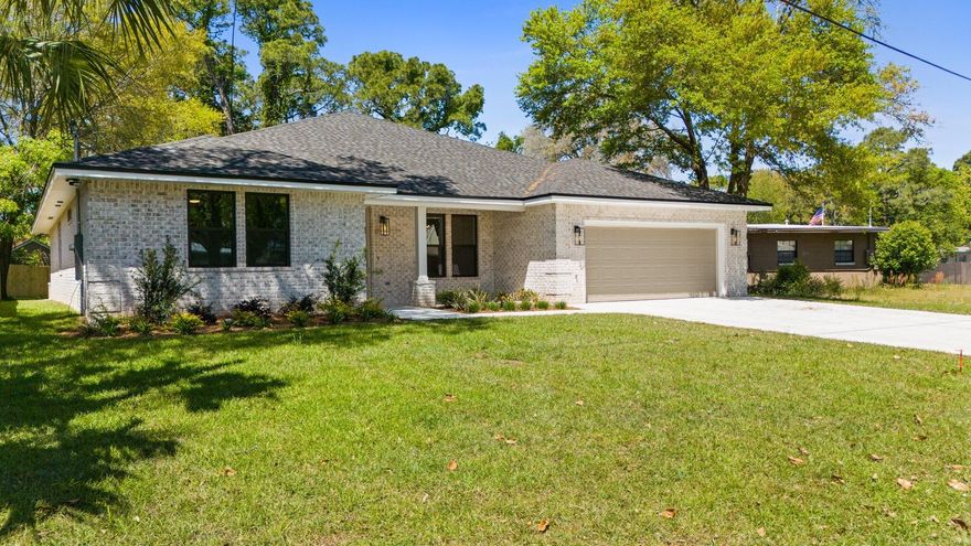 Stunning New Construction in Elliott Point!This breathtaking 4-bedroom, 3.5-bath all-brick home combines timeless elegance with modern design in one of the area's most coveted neighborhoods.Step inside to soaring 10' ceilings, a formal dining room, and a spacious great room filled with natural light. The gourmet kitchen is a chef's dream, featuring an oversized island, premium 30' gas range, full-size refrigerator and freezer, granite countertops, walk-in pantry, and high-end lighting fixtures.The luxurious master suite offers dual vanities with his-and-her cabinets, a spa-like soaking tub, and a spacious walk-in shower.Additional highlights include porcelain plank flooring throughout, hurricane impact-rated windows and doors, a tankless water heater, and all-brick construction for efficiency, safety, and low maintenance.

Enjoy outdoor living at its best with an oversized covered back porch and a large fenced yard, perfect for entertaining or relaxing in private.

Bonus: Seller is offering a $10,000 credit to the buyer at closing, providing added flexibility for upgrades, closing costs, or rate buy-downs.

Don't miss this rare opportunity to own a brand-new, low-maintenance luxury home in Elliott Point!

