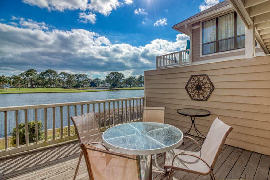 Beautifully remodeled condo in Harbour Point! This unit has something for everyone - golf course AND water views! 2 Bedroom, 2 full bathrooms. Newer Hardwood floors, fresh paint and a completely remodeled kitchen make this condo really special. Extra large deck is great for entertaining or watching nature on the pond - so many beautiful birds, turtles and fish! Property being sold ''as is.''Harbour Point is one of the only neighborhoods in Sandestin with a private pool - the pool has stunning bay views and restrooms. It's close to they Choctawatchee Bay, which is great for walking when golfers aren't around!