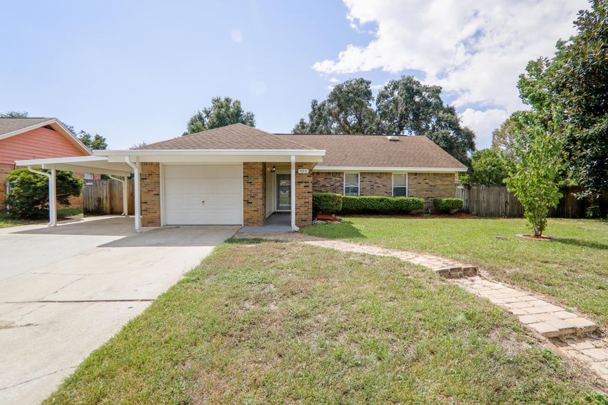 This COMPLETELY renovated home is looking for a new family. *See 360 degree tour as well as Matterport 3D tour in Photos Tab* Home has a new roof. Seller will pay $2000 toward buyer closing cost with a full price offer. Located only 4 miles from Hurlburt Field gate & 7 minutes from the ocean. Upgrades include, new flooring, new kitchen to include cabinets, flooring, granite counter tops and Stainless Steel Appliances. Home also features additional square footage that can service as a multi functional room or a family room. This space is cooled with it's own separate unit. In additional the home has a screened porch and deck. Privacy fenced back yard great for play/leisure.