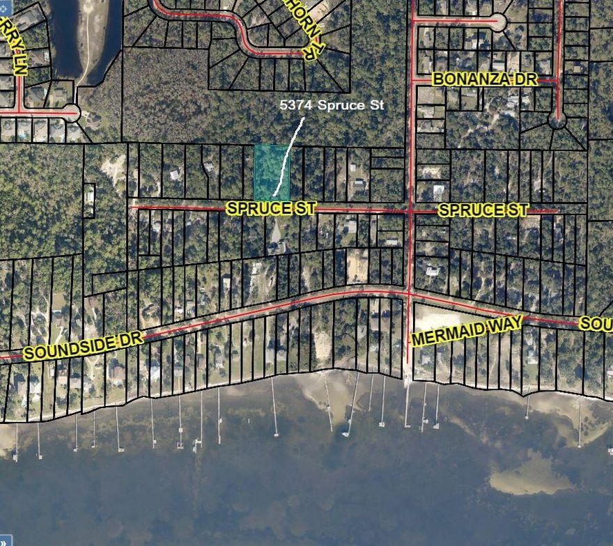 This is a large 1.19 ac Lot for sale locates near beautiful sound waters on quiet Spruce Street, at 5 minutes short walking to fishing pierce and public boat ramp. The property is zoned Residential, to build a family dream home. Or, this 180 feet wide by 290 feet deep Lot can be divided into three separate residential lots, to build three separate family houses. The lot was partially cleared from large trees and driveway drainage pipes were installed alongside the street drainage. Paved public access road. Municipal electricity, water, sewer and natural gas are available for connection. No Association. No restrictions for pets or vehicles, and is suitable for Air B&B. Some wetland may be present, for the builder may apply for wetland permit before construction.