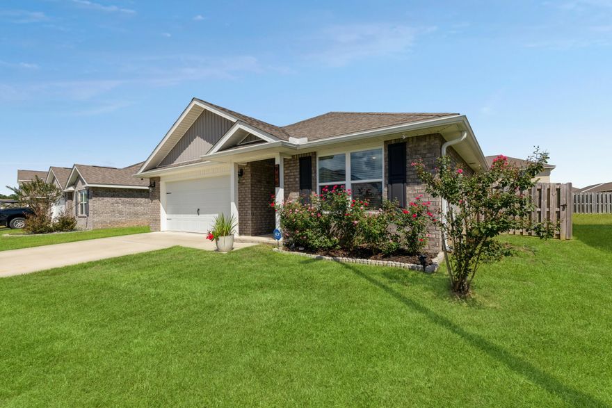 *** $5000 CLOSING COST ASSISTANCE*** Charming 3 bed/2bath retreat in the heart of Crestview.  A new glass panel front door greets you as you enter into this sunny, light filled home.  Upgrades include all new light fixtures, blinds, applied molding, and cordless tv mounts.  The kitchen boasts new tile backsplash and lighting above and below the cabinets.  New custom closets have been installed to include multiple hanging areas, shelving, baskets and places for shoes.  A security system with google doorbell, thermostat, smart lights and cameras make this smart home easy to control from your phone.  The exterior has been upgraded with new lighting, landscaping, gutters and freshly painted shutters.  You will love looking out onto the fully fenced back yard from your screened in porch. The backyard has a firepit and an extended concrete patio. There is even a community pool, playground and dog park.  Easy access to military bases, beaches, dining and shopping make this home one you don't want to miss.  Make your appointment to see this home today.  It won't last long.