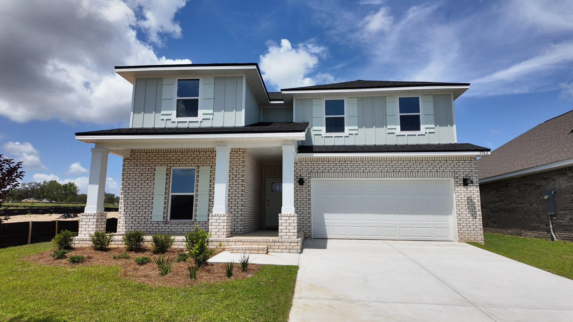 Welcome to Marlin Place Community offering residents use of a beautiful community pool, pavilion, Sanded volleyball court, cornhole area and streetlights. The 'OZARK' is a well-designed 2 story model with 2 bedrooms '&' a living room on 'EACH' level. Highly desirable open concept. The kitchen, living room & dining area flow together for relaxed living & entertaining. The open kitchen features: all stainless-steel appliances, corner pantry, Quartz kitchen countertops, nice island, smooth-top range, built in microwave & quiet dishwasher. The stairway, right off the kitchen for ease of access for both levels. Bedroom 1 offers a spacious walk-in closet; the adjoining bath has a double vanity & lg. shower. Smart Home Connect System & much more.