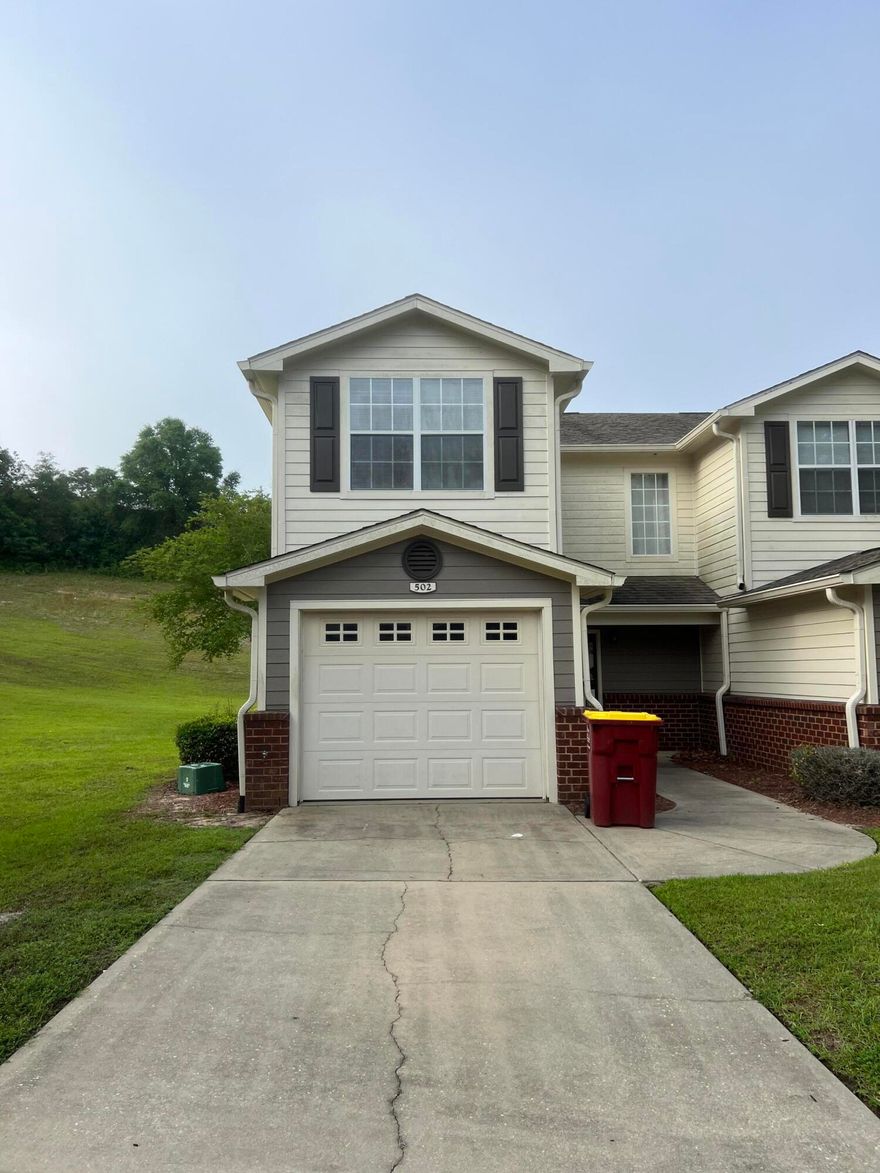 Available now and move in ready...South Crestview. Easy Commute to bases, beaches & shopping. Community pool, playground area and end unit. Featuring ceramic wood tile, neutral paint and carpet, 1 car garage and there is storage under the stairs. Open back patio for grilling out and entertaining. 3/2.5 floor plan with all bedrooms upstairs. 1/2 Bath downstairs with laundry room. A must see for location and features. No inside smoking or vaping. $400 Non-refundable pet fee with owner approval. Overflow parking in the complex for visitors.