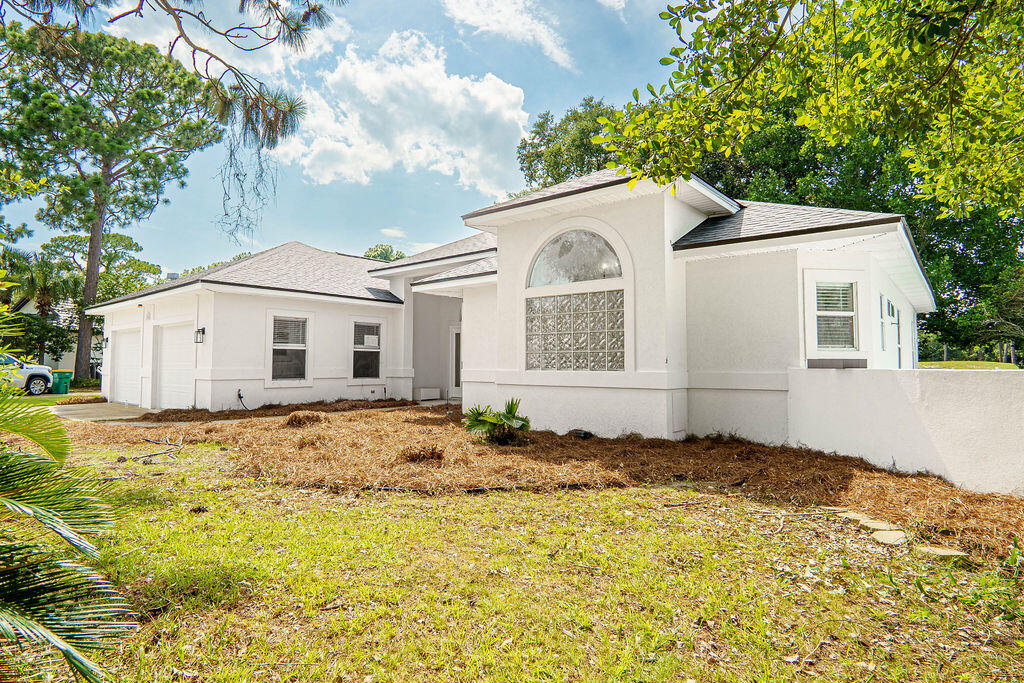 Welcome to home to this Golf Course and waterfront community located in the ever popular Shalimar Pointe community in Shalimar. This custom built Mediterranean style home is located at the end of the cul-de-sac and is a golf course home. This refurbished home has refinished stucco, an in-ground gunite pool with all new equipment, new exterior doors and garage doors with openers. Inside this move in ready home you will find new flooring, granite, appliances, fixtures, vanities, HVAC, roof, and so much more. This gorgeous home is an absolute must see to appreciate! Call today!